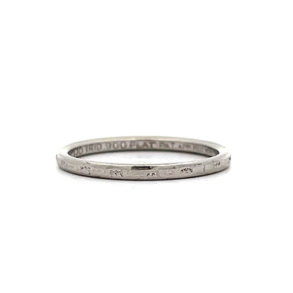 Antique Art Deco Textured Band in Platinum