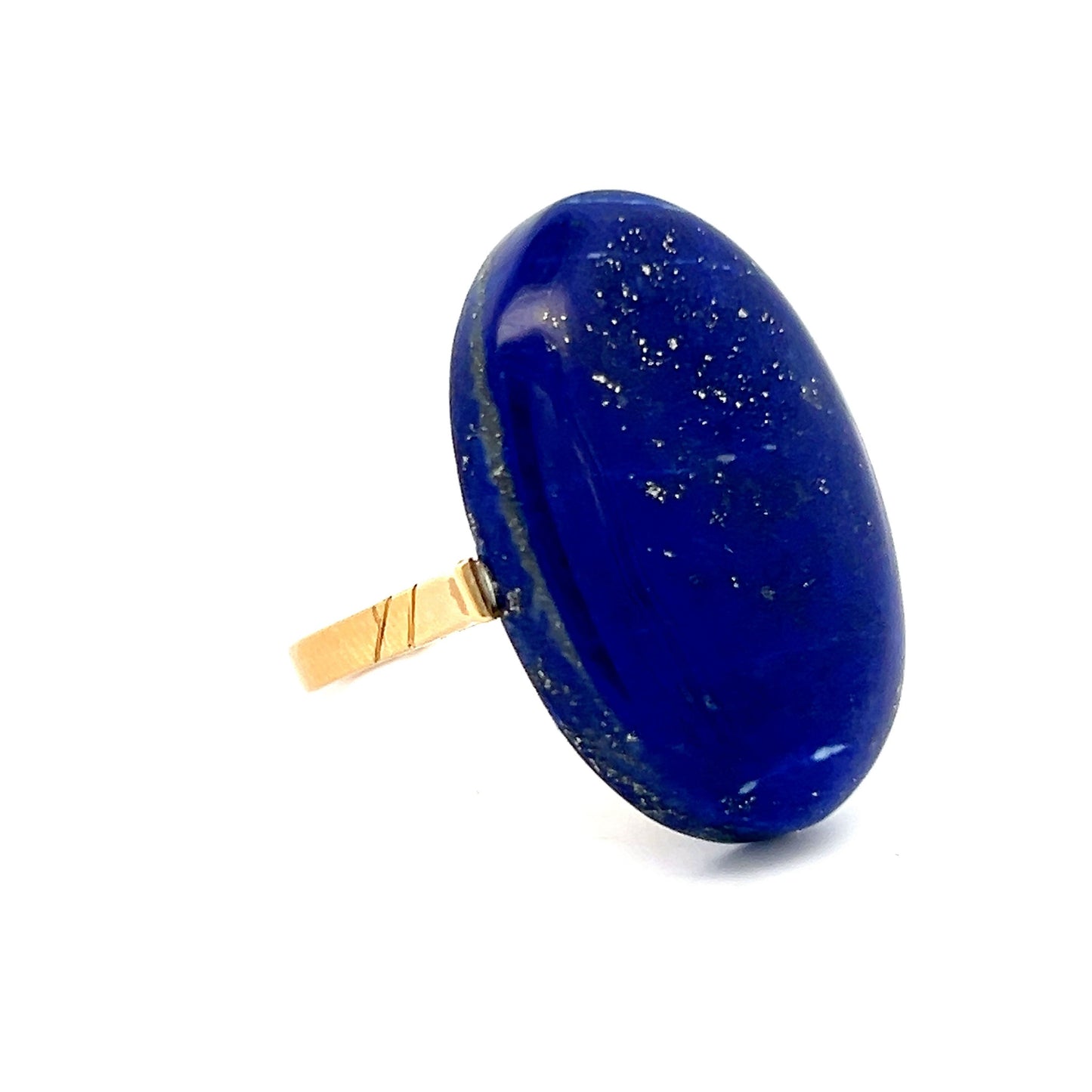 25.75 Vintage Lapis Lazuli Cocktail Ring in 18k