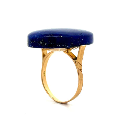 25.75 Vintage Lapis Lazuli Cocktail Ring in 18k