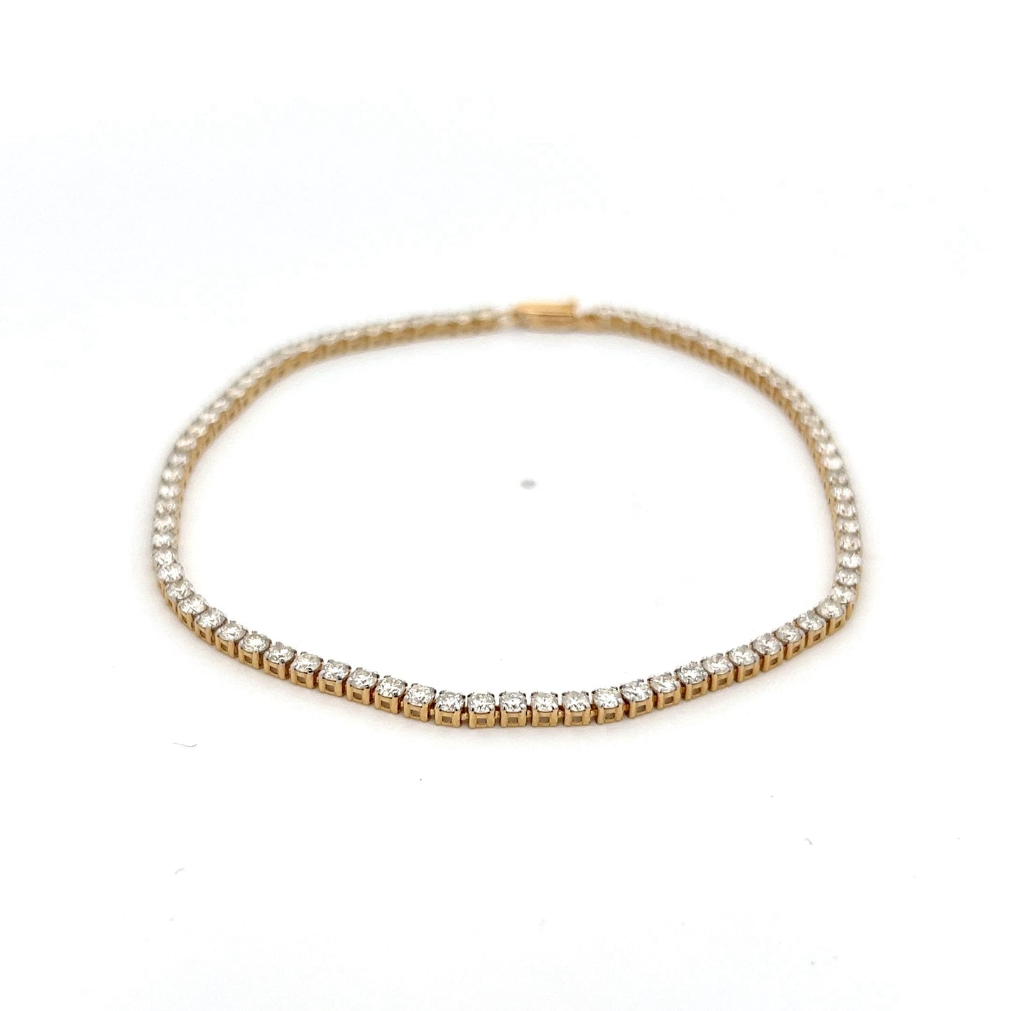 3.00 Round Diamond Tennis Bracelet in 14k Yellow Gold