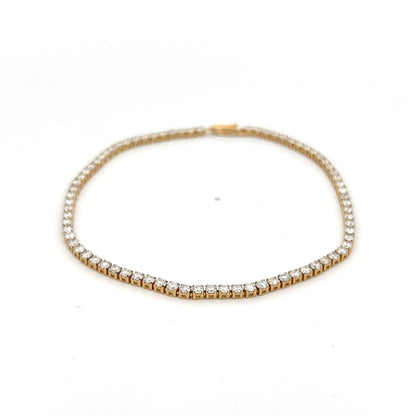 3.00 Round Diamond Tennis Bracelet in 14k Yellow Gold