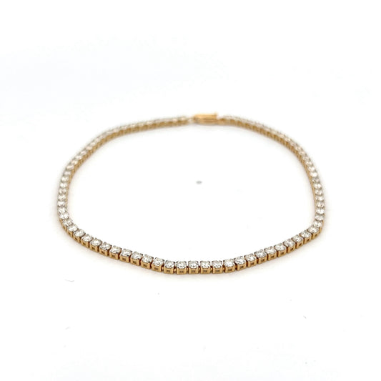 3.00 Round Diamond Tennis Bracelet in 14k Yellow Gold