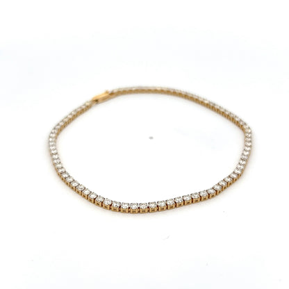 3.00 Round Diamond Tennis Bracelet in 14k Yellow Gold