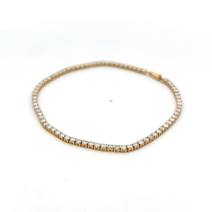 3.00 Round Diamond Tennis Bracelet in 14k Yellow Gold