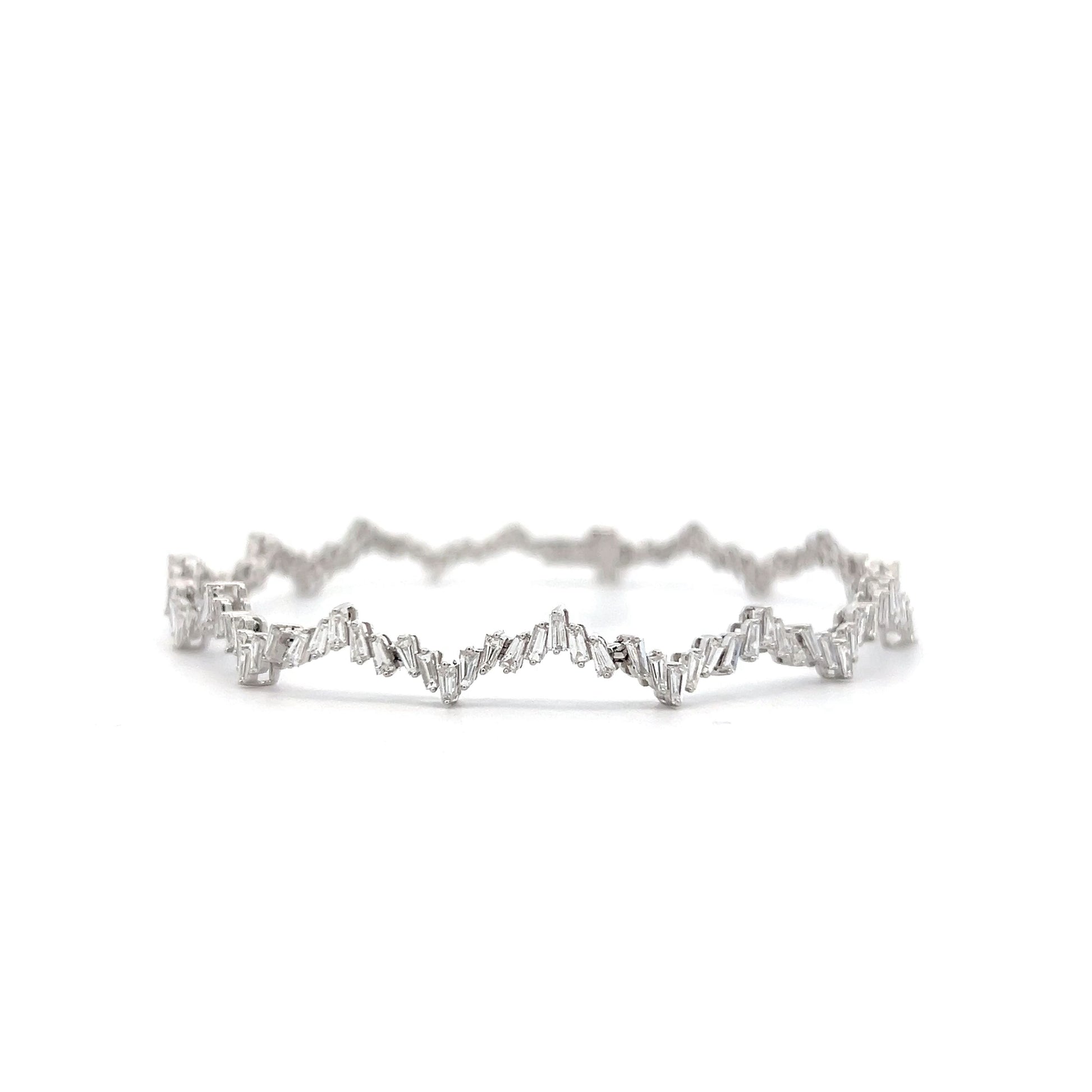 2.12 Baguette Diamond Bracelet in 18k White Gold