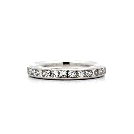 .96 Princess Cut Diamond Band in 18k White Gold