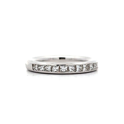 .96 Princess Cut Diamond Band in 18k White Gold