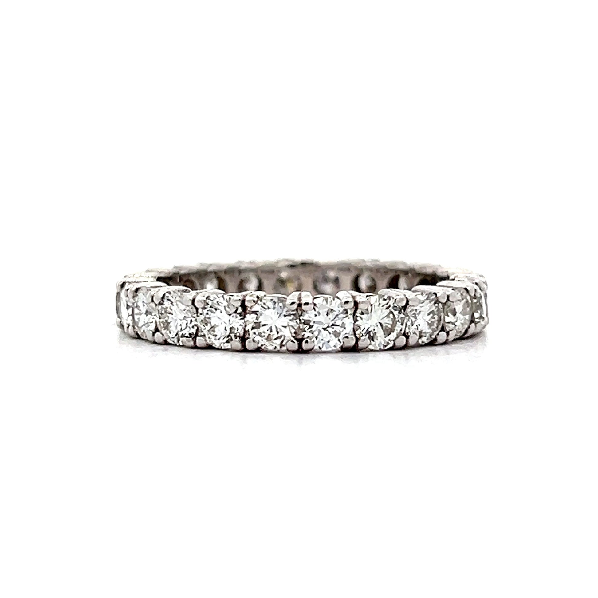 2.20 Round Brilliant Diamond Eternity Band in 18k White Gold