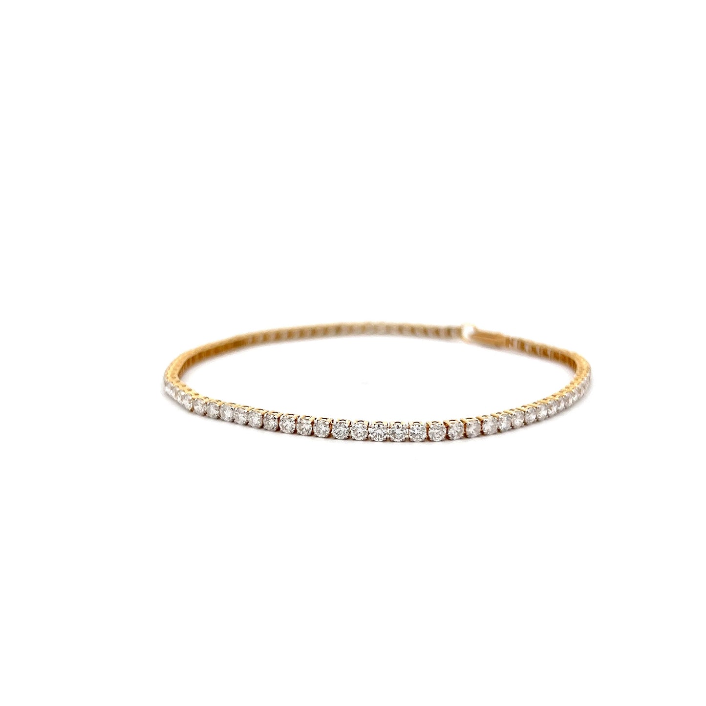 3.50 Brilliant Diamond Tennis Bracelet in 14k Yellow Gold