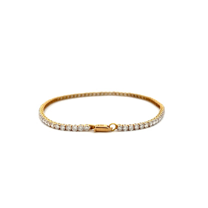 3.50 Brilliant Diamond Tennis Bracelet in 14k Yellow Gold