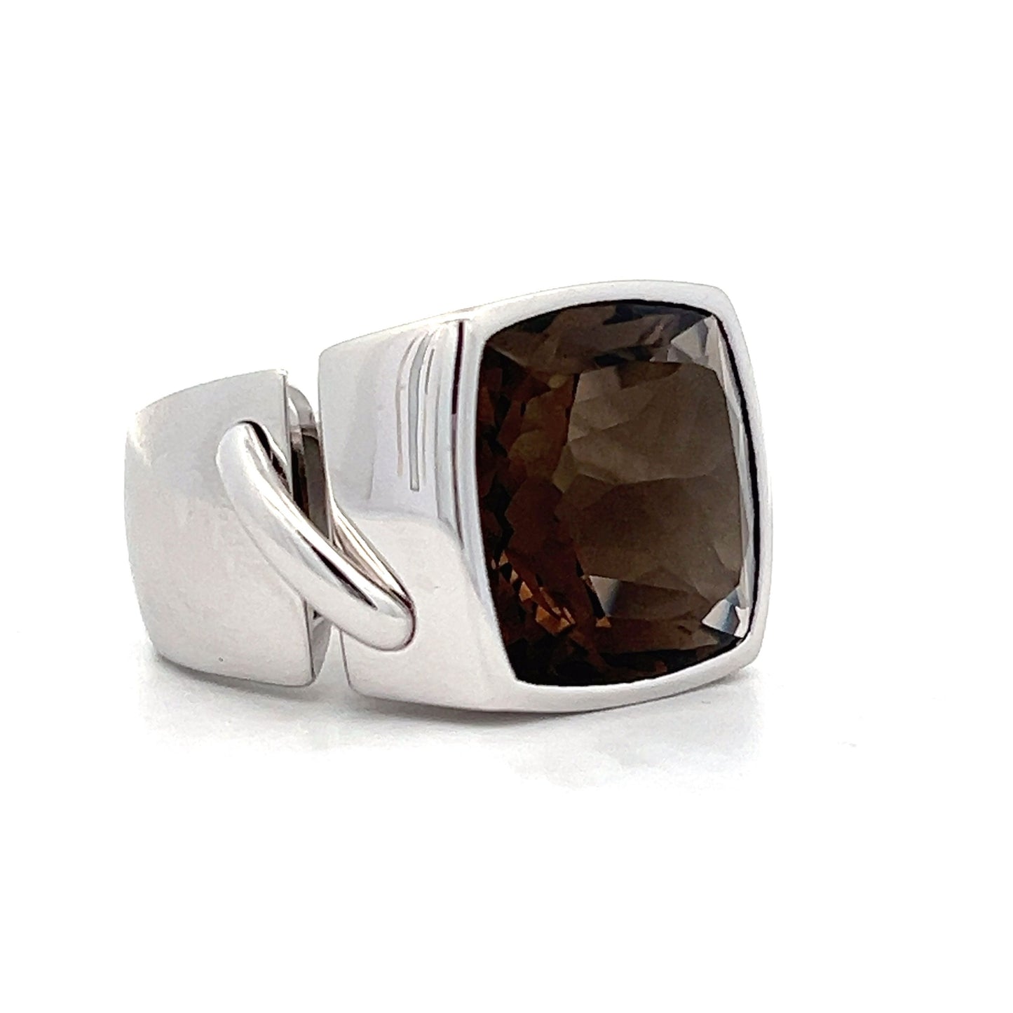 14.50 Chaumet Smokey Quartz Cocktail Ring in 18k