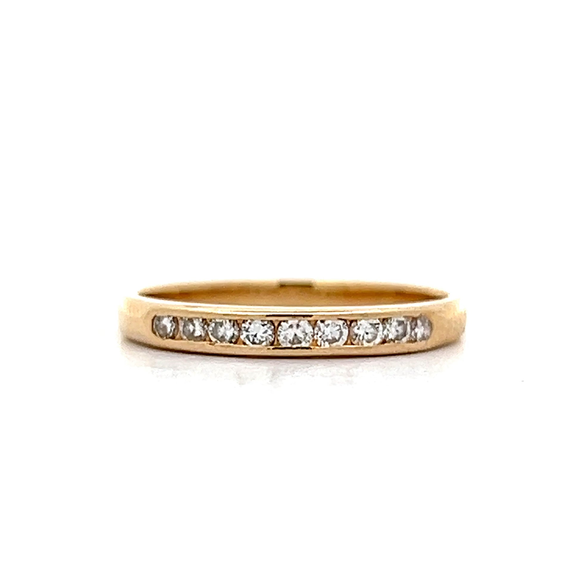 .18 Channel Set Diamond Band in 14k Yellow Gold