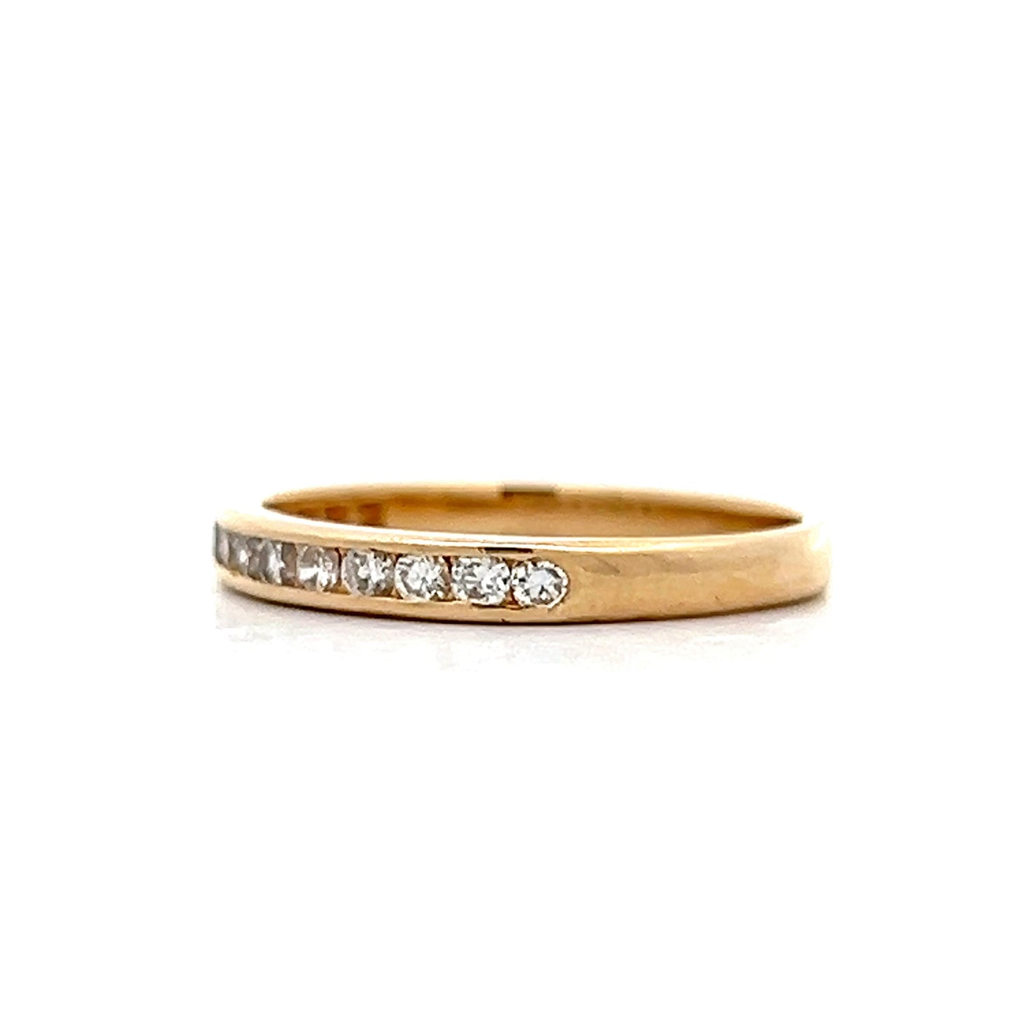 .18 Channel Set Diamond Band in 14k Yellow Gold