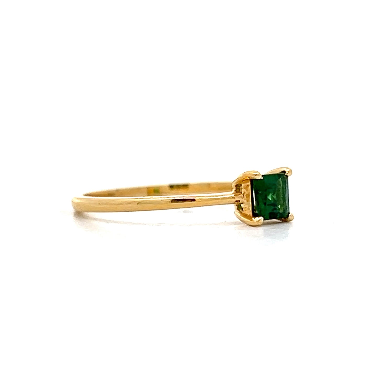 .30 Solitaire Tsavorite Garnet in 18k Yellow Gold