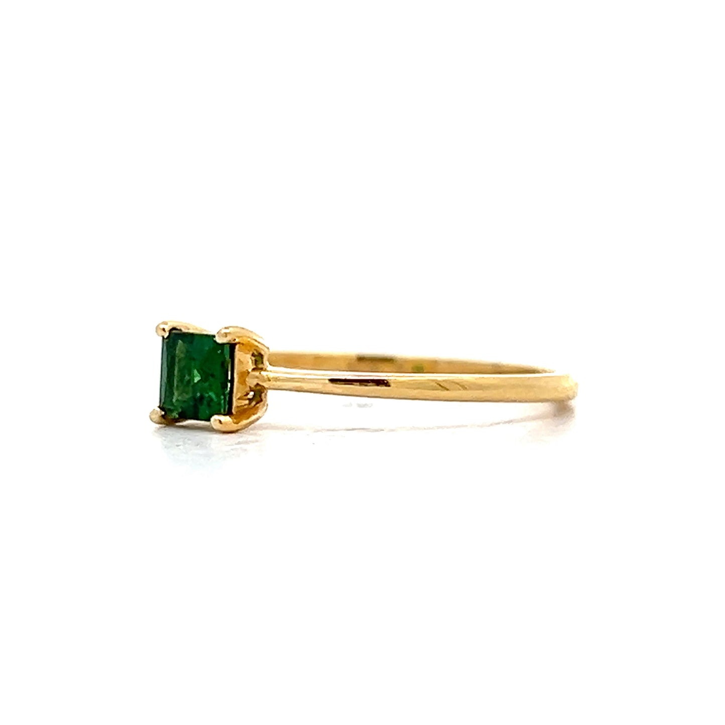 .30 Solitaire Tsavorite Garnet in 18k Yellow Gold