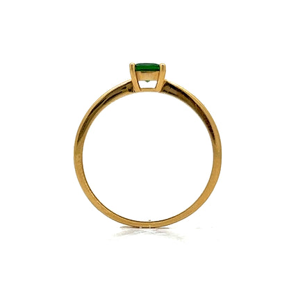 .30 Solitaire Tsavorite Garnet in 18k Yellow Gold