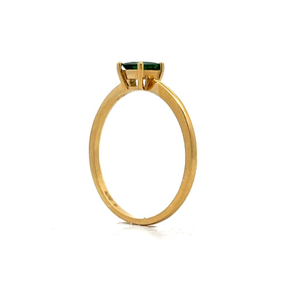 .30 Solitaire Tsavorite Garnet in 18k Yellow Gold