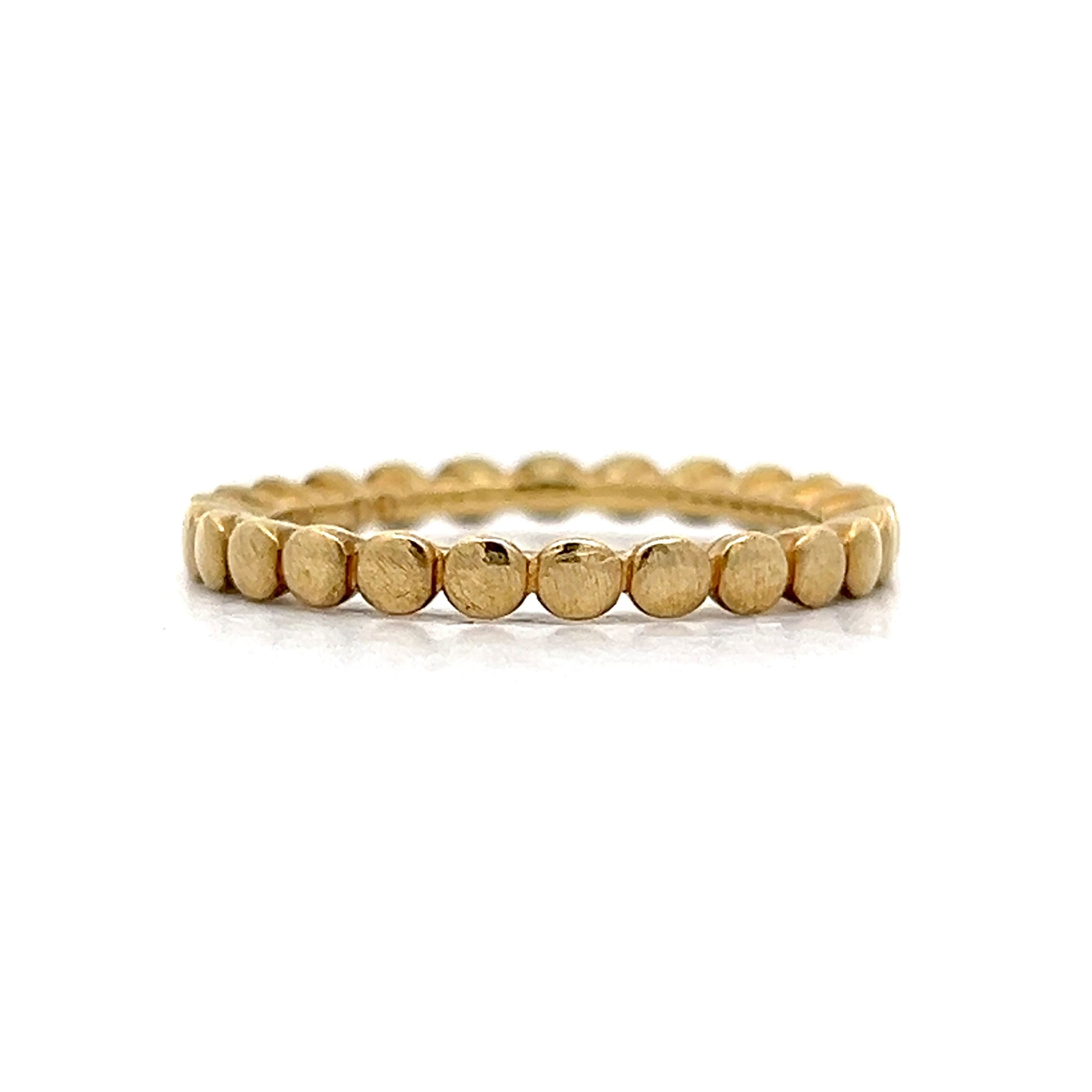 Textured Bead Band in 18k Yellow Gold