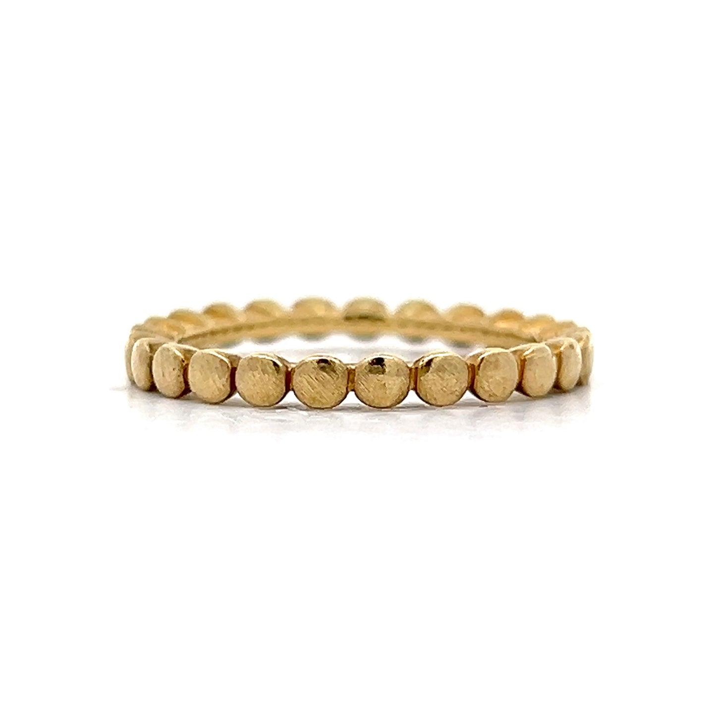 Textured Bead Band in 18k Yellow Gold