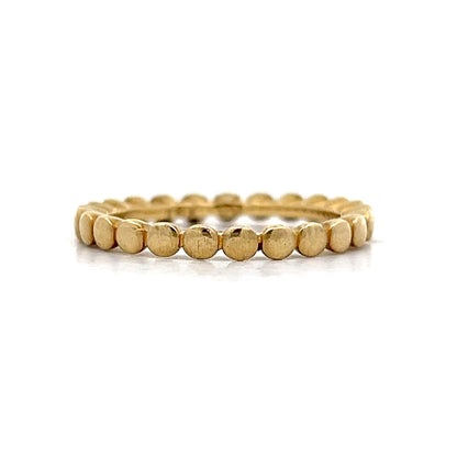 Textured Bead Band in 18k Yellow Gold