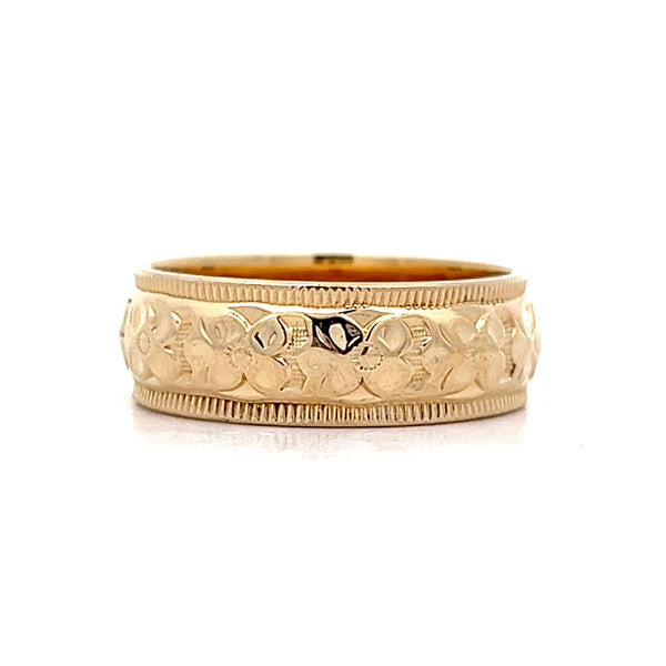 Vintage 1950's Orange Blossom Band in 14k Yellow Gold – Filigree