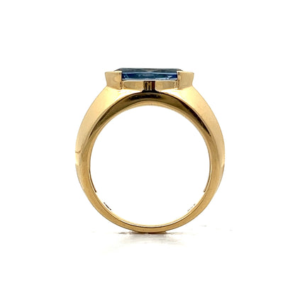 2.25 East/West Marquise Sapphire in 18k Yellow Gold