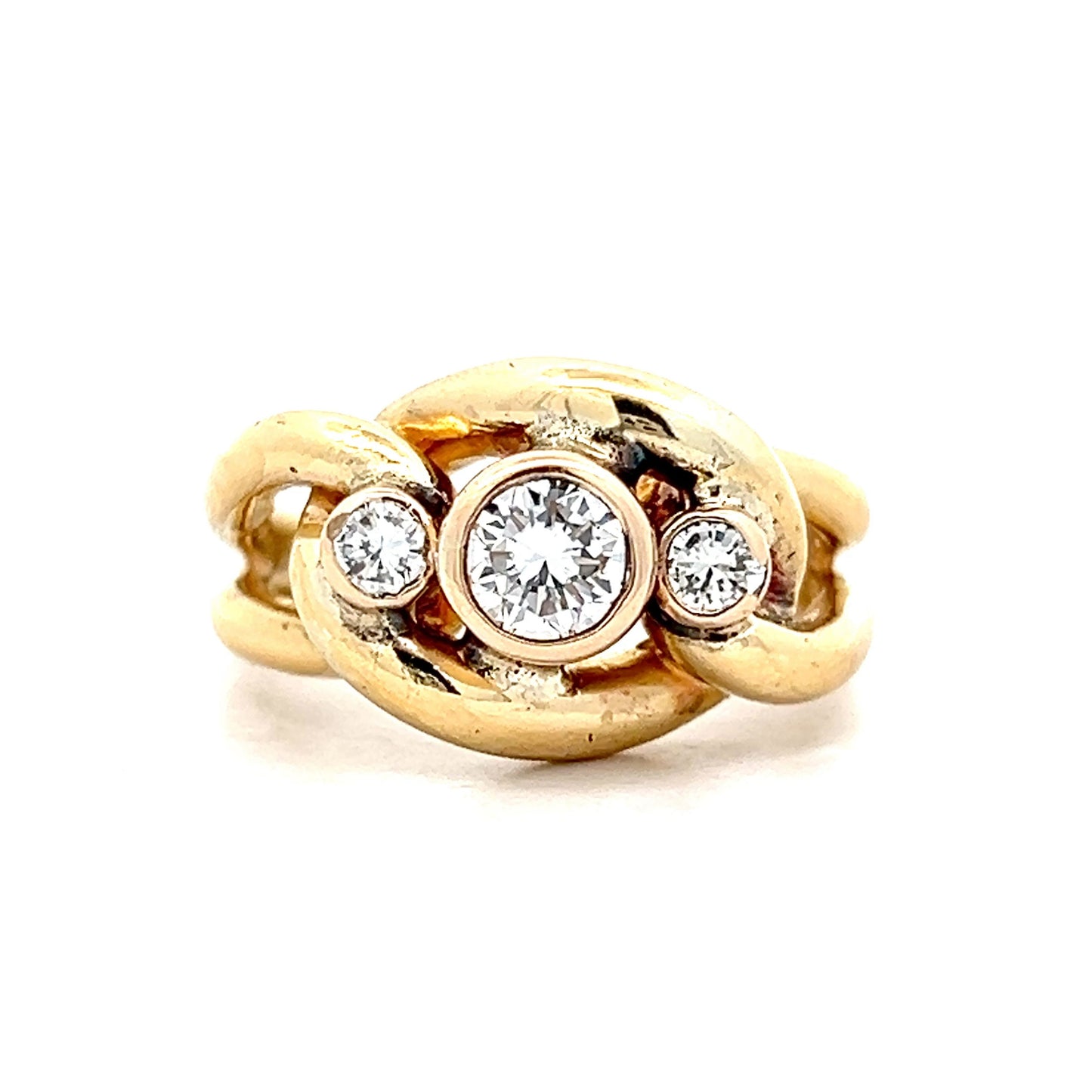 .48 Diamond Knot Ring in 18k Yellow Gold