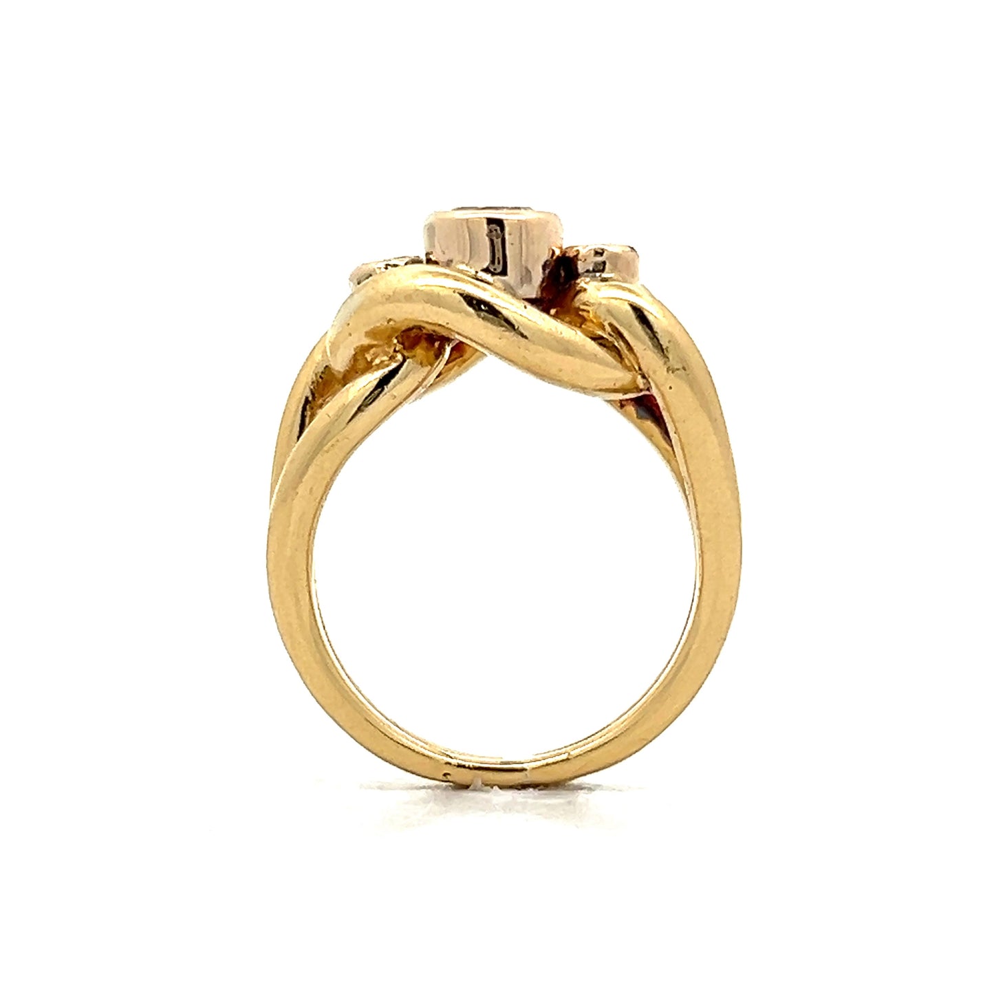 .48 Diamond Knot Ring in 18k Yellow Gold