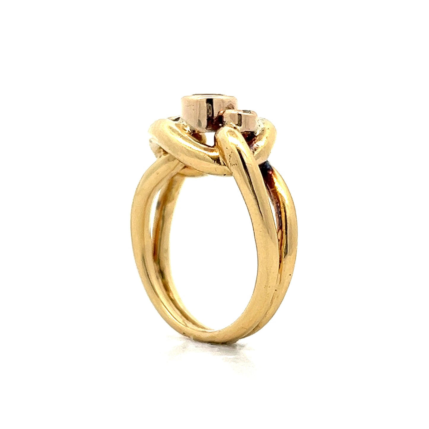 .48 Diamond Knot Ring in 18k Yellow Gold