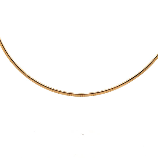 Omega Collar Necklace in 14k Yellow Gold