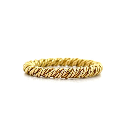 Textured Twisted Rope Stacking Ring in 18k