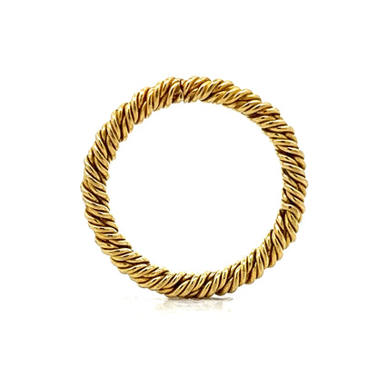 Textured Twisted Rope Stacking Ring in 18k