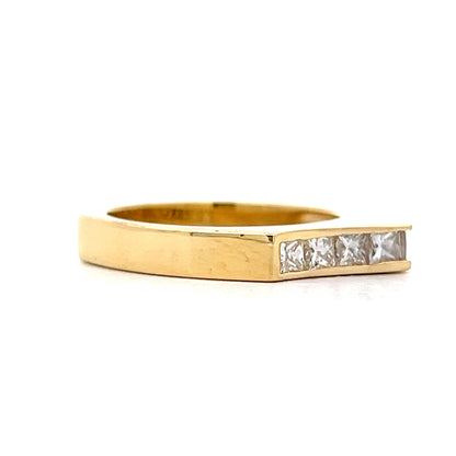 .70 Princess Cut Stacking Ring in 14k Yellow Gold