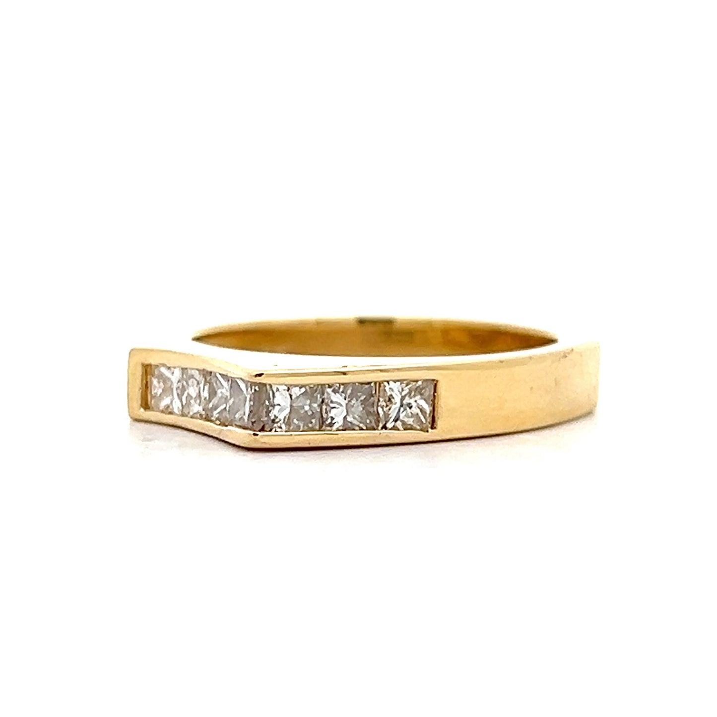 .70 Princess Cut Stacking Ring in 14k Yellow Gold