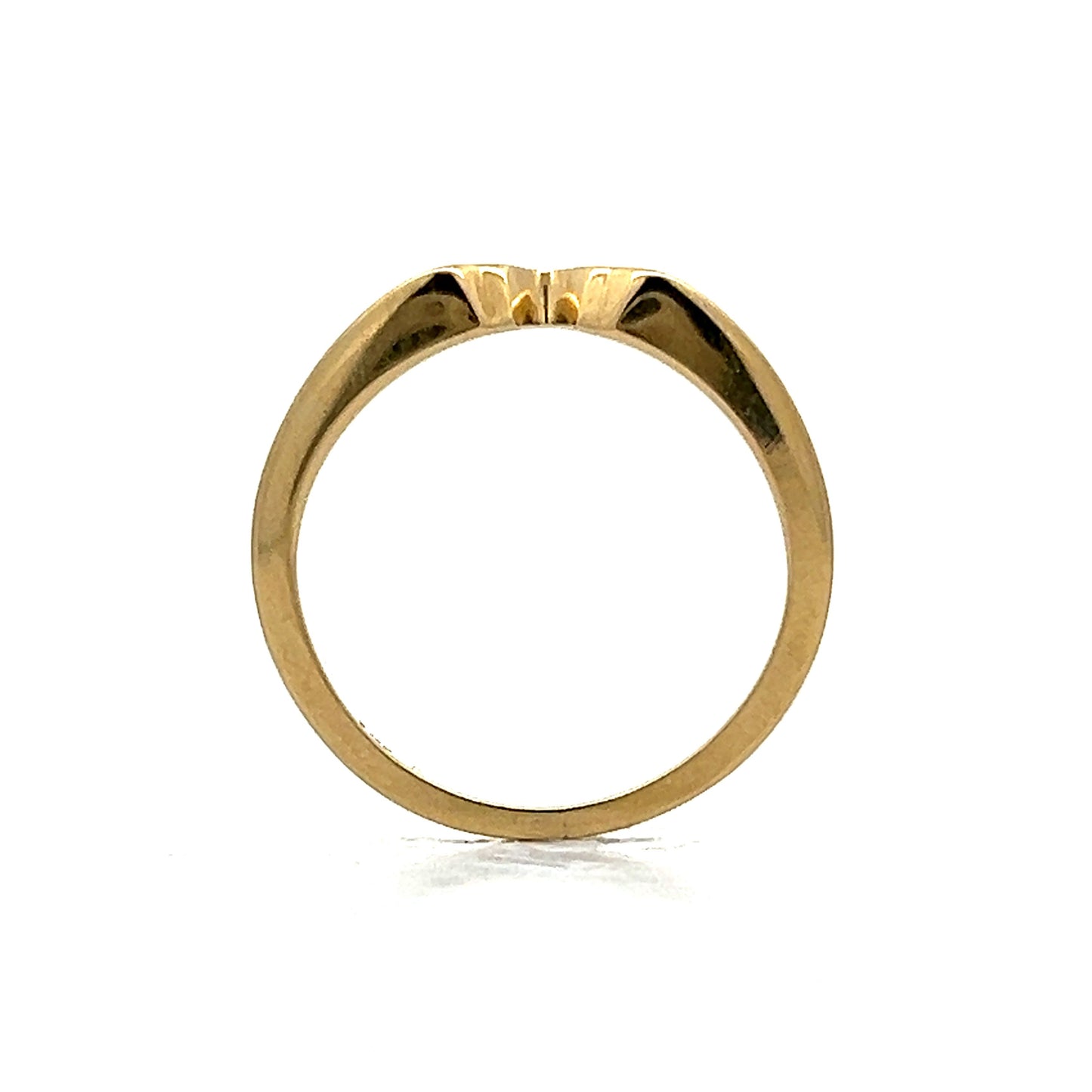 Minimalist Contour Wedding Band in 14k Yellow Gold