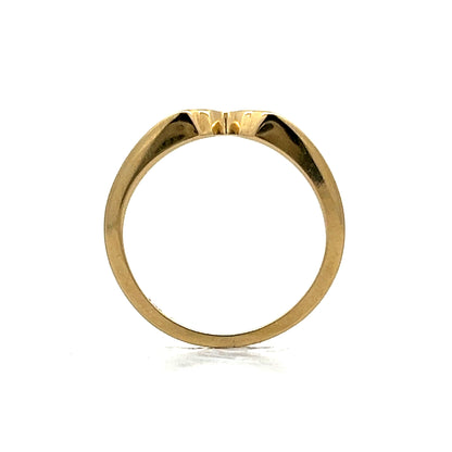 Minimalist Contour Wedding Band in 14k Yellow Gold