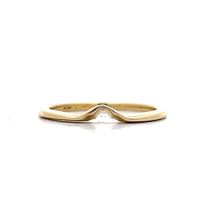 Minimalist Contour Wedding Band in 14k Yellow Gold