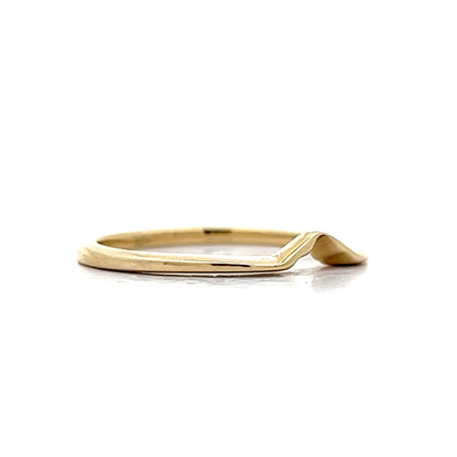 Minimalist Contour Wedding Band in 14k Yellow Gold