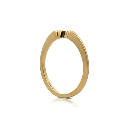 Minimalist Contour Wedding Band in 14k Yellow Gold