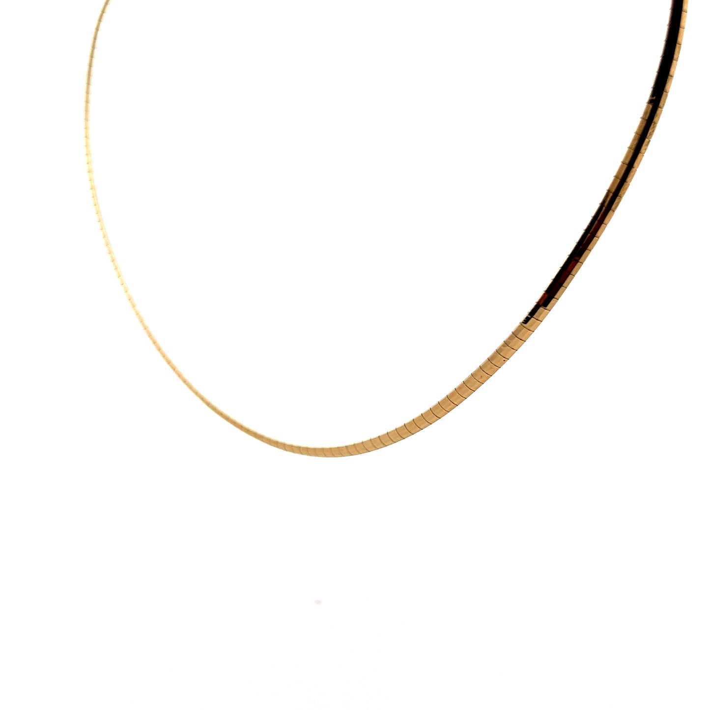 Thin Omega Necklace in 14k Yellow Gold