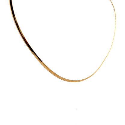 Thin Omega Necklace in 14k Yellow Gold