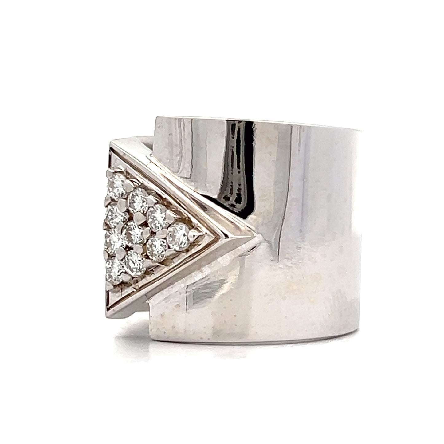 .40 Wide Diamond Band in 18k White Gold