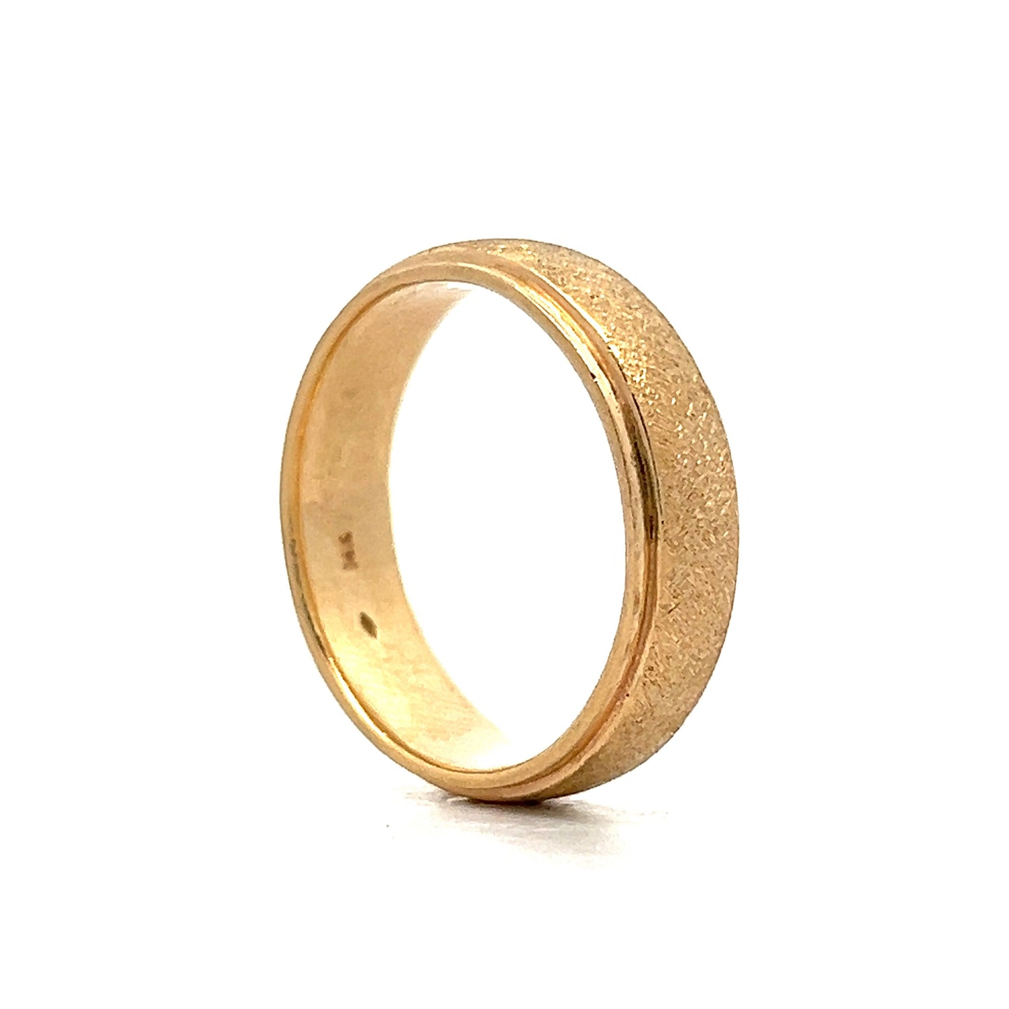 Men's 6.5mm Vintage Wedding Band in 14k Yellow Gold