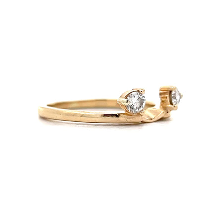 .34 Diamond Ring Guard Wedding Band in Yellow Gold