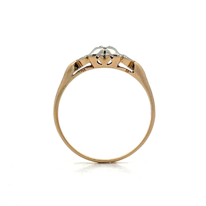 .04 Vintage Retro Engagement Ring in 14k