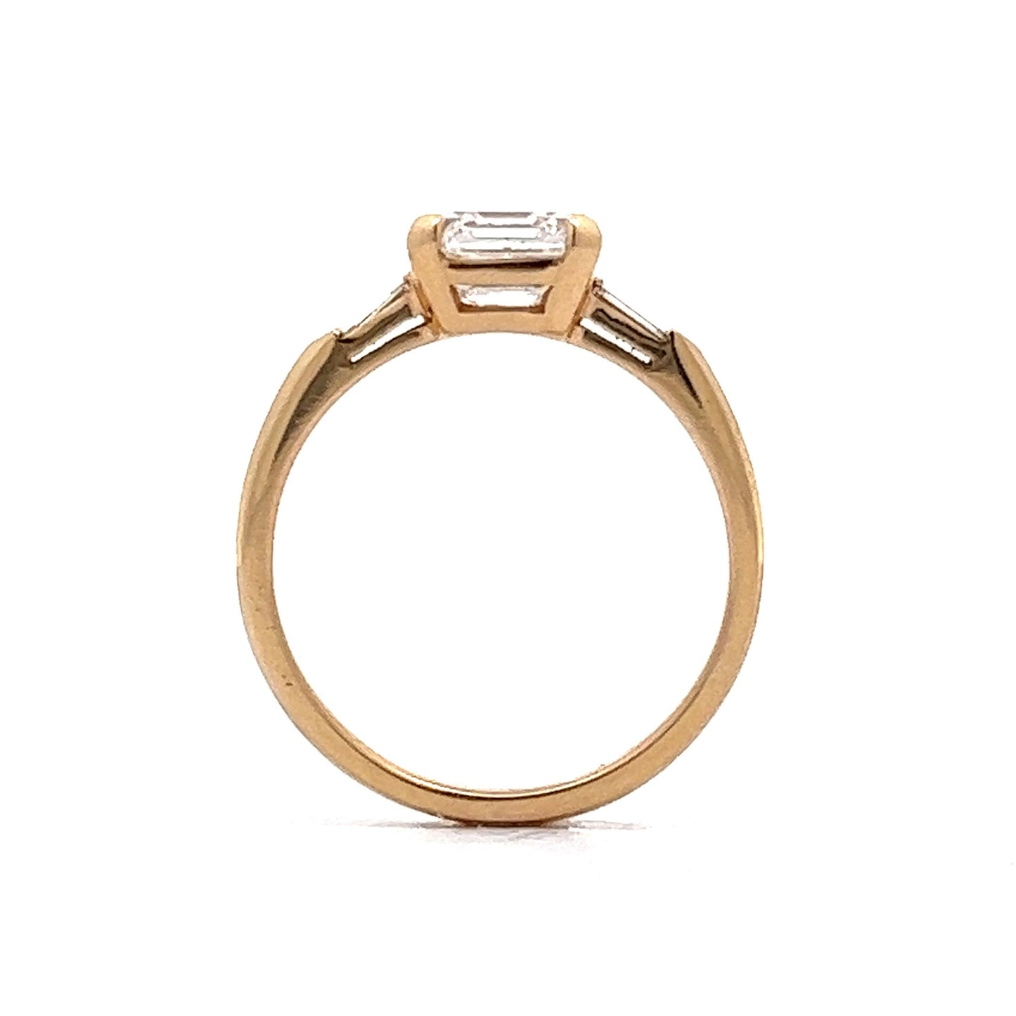1.50 Asscher Cut Diamond Engagement Ring in 14k Yellow Gold