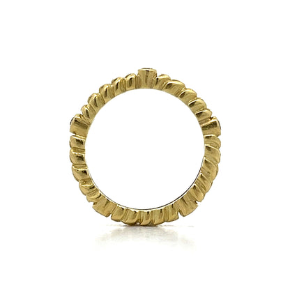 .10 Diamond Textured Stacking Ring in 18k