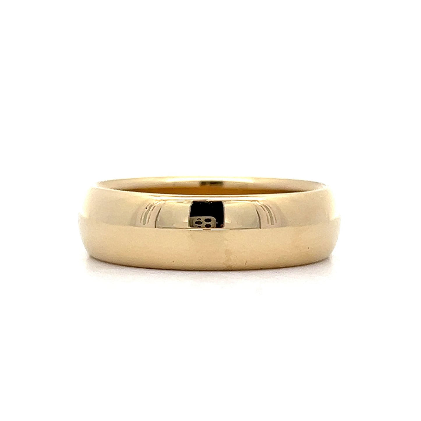 6mm Men's Half Round Wedding Band in 14k