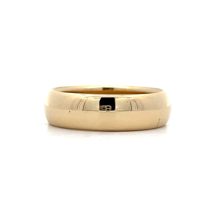 6mm Men's Half Round Wedding Band in 14k