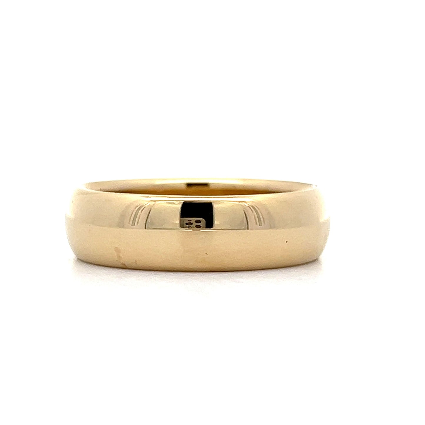 6mm Men's Half Round Wedding Band in 14k